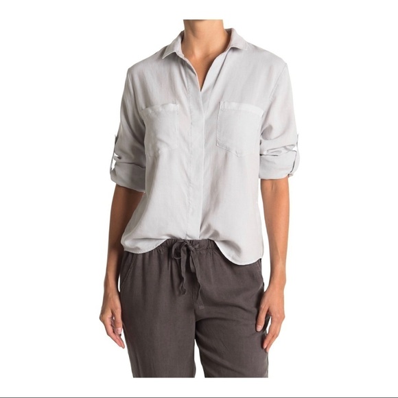Cloth & Stone Button Down Blouse Size L - Picture 1 of 4